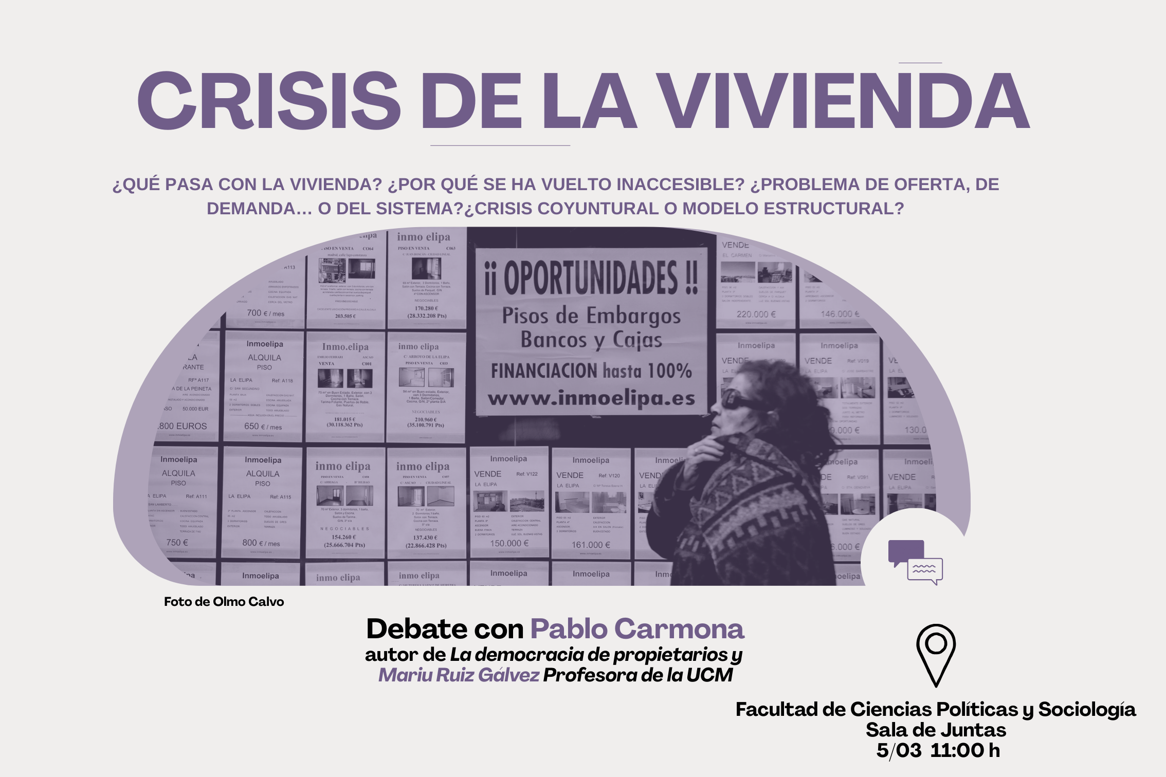 Debate con Pablo Carmona y Mariu Ruiz Gálvez: Crisis de la vivienda